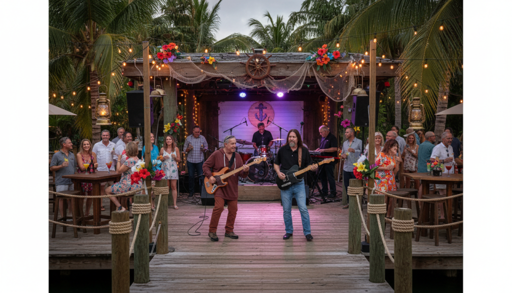 Red Moon Travelers tropical setting