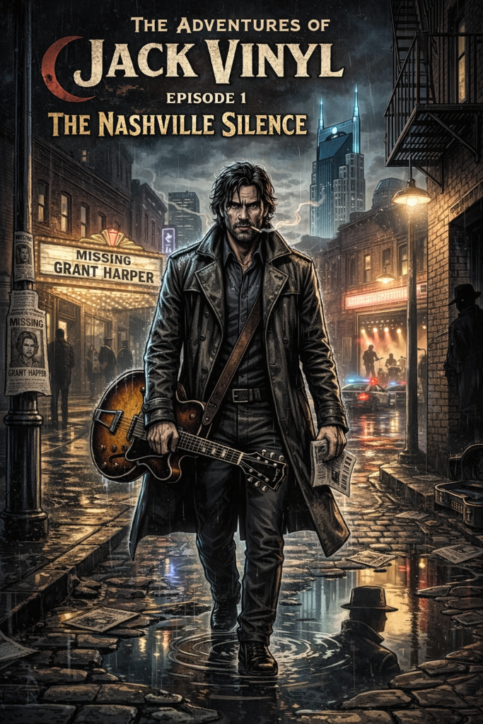Cover for The adventures of Jack Vinyl, Episode 1 "The Nashville Silence"